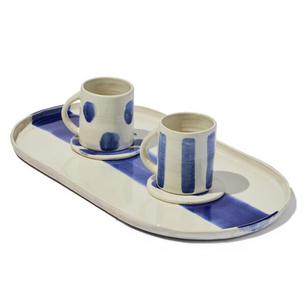 Tea Cups, royal blue series, 2025