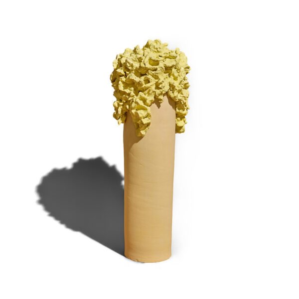 Yellow Sculptural Vase #27, Rise and Fall collection, 2024