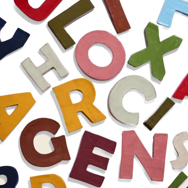 Ceramic letter, alphabet series, 2025