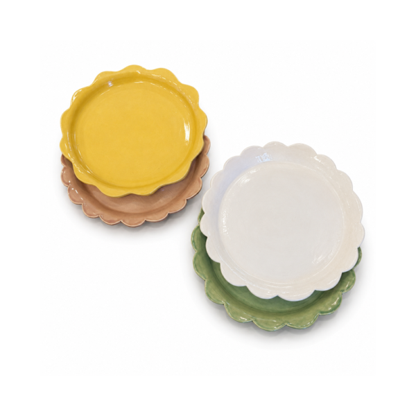 Colored dessert plates, blossom series, 2026