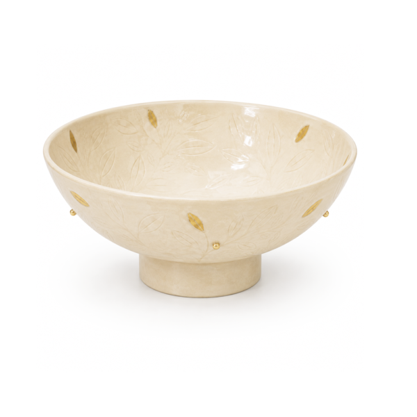 Elevated deep bowl L, jardin d'or series, 2026