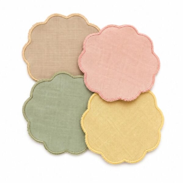 Linen coasters, the bloom series, 2026